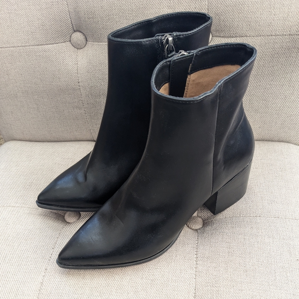 Paolo Sadie Black Block Heeled Pointed Toe Slim S… - image 5